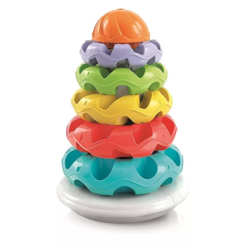 Clementoni Színes piramis Stacking Rings építőjáték 5 db-os