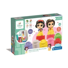   Clementoni Disney Hercegnők Clemmy Snow White and Belle építőkocka szett könyvvel