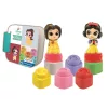Clementoni Disney Hercegnők Clemmy Snow White and Belle építőkocka szett könyvvel