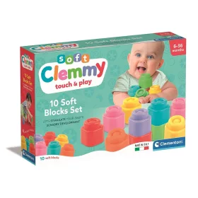 Clementoni Színes Clemmy puha építőkocka szett 10 db-os