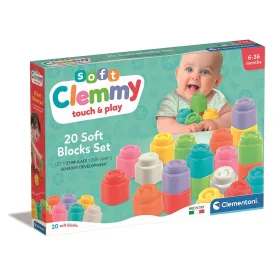 Clementoni Színes Clemmy puha építőkocka szett 20 db-os