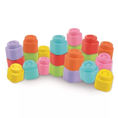 Clementoni Színes Clemmy puha építőkocka szett 20 db-os