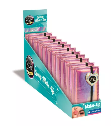 Crazy Chic Holo Purple pénztárca alakú sminkszett Clementoni