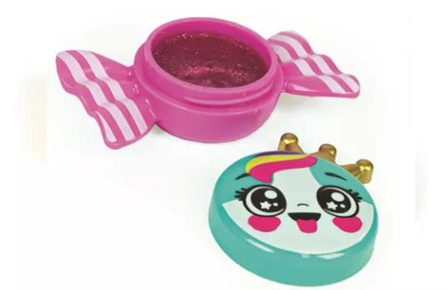 Crazy Chic Pink Stripe cukorka formájú szájfény Clementoni