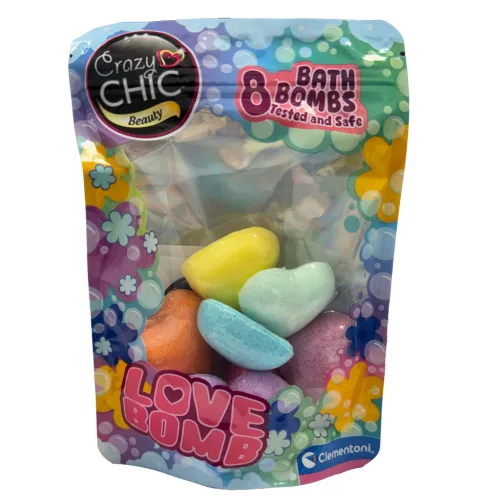 Clementoni Crazy Chic Heart fürdőbomba szett 8 db-os