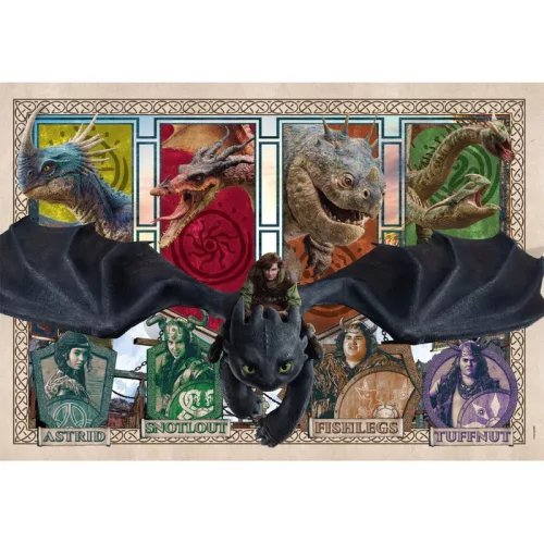 Clementoni Így neveld a sárkányodat Mystic Skies 300 db-os puzzle