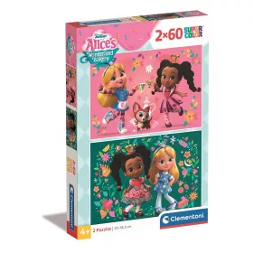   Clementoni Disney Alice Csodaország cukrászdája Flowers 2x60 db-os puzzle