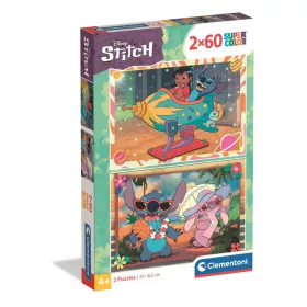   Disney Lilo és Stitch, A csillagkutya Galactic Vacation 2x60 db-os puzzle Clementoni
