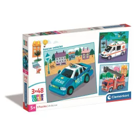 Clementoni Jármű Rescue 3x48 db-os puzzle 