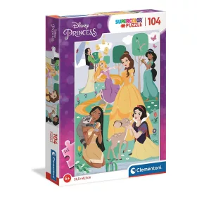 Clementoni Disney Hercegnők Animals 104 db-os puzzle