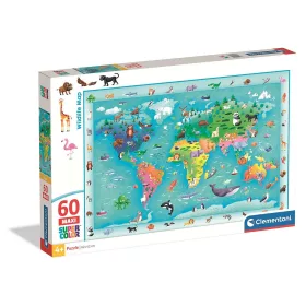 Clementoni Térkép Wildlife 60 db-os maxi puzzle