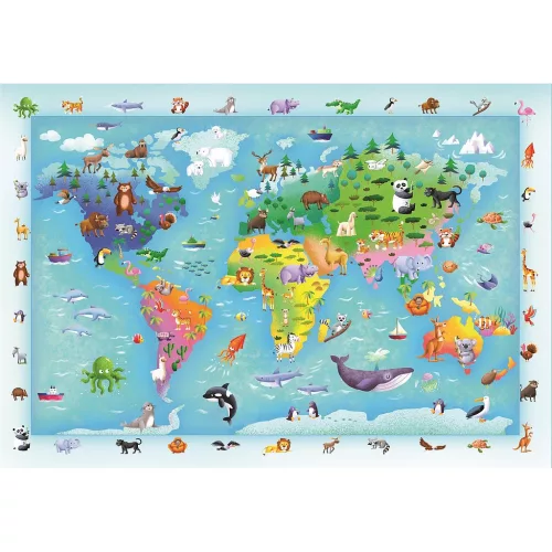 Clementoni Térkép Wildlife 60 db-os maxi puzzle
