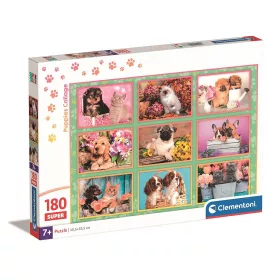 Clementoni Állatos Puppies Collage 180 db-os puzzle