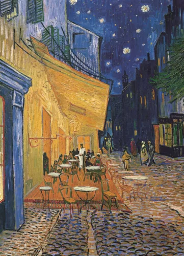 Művészet A Kávézó terasza este Van Gogh 1000 db-os puzzle Clementoni