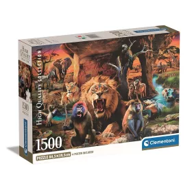   Clementoni Állatos Tribal Society 1500 db-os Compact puzzle 