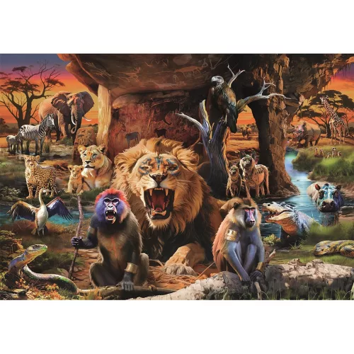Clementoni Állatos Tribal Society 1500 db-os Compact puzzle 