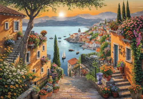 Clementoni Kikötő Steps 1500 db-os puzzle 