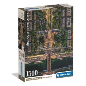 Clementoni Párizs Flying Over 1500 db-os Compact puzzle 