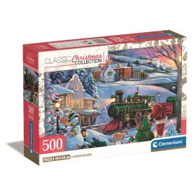 Clementoni Karácsony Train 500 db-os Compact puzzle