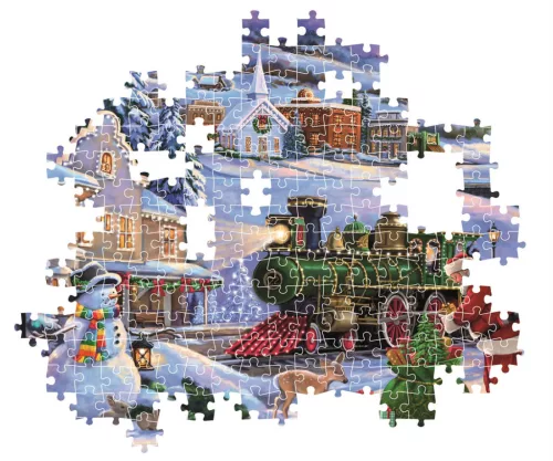 Clementoni Karácsony Train 500 db-os Compact puzzle
