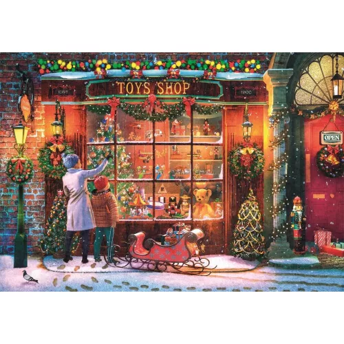 Clementoni Karácsonyi Old Toy Shop 500 db-os puzzle