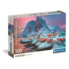 Clementoni Norvégia Hamnøy 500 db-os Compact puzzle 