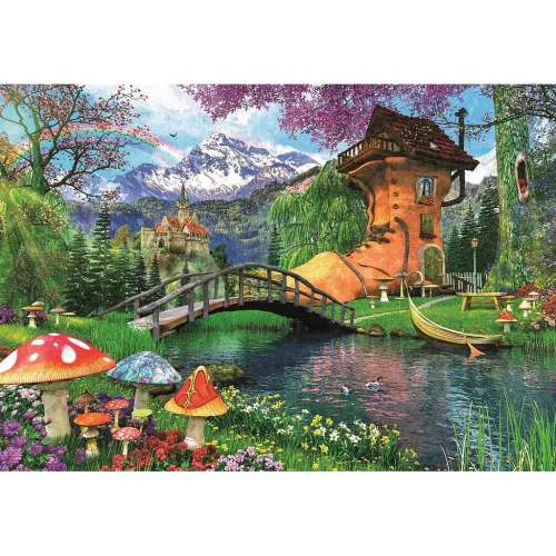 Clementoni Mesebeli ház Old Shoe House 500 db-os Compact puzzle 