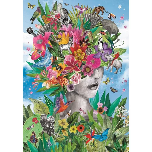 Clementoni Virágzó gondolatok Head in Jungle 500 db-os Compact puzzle