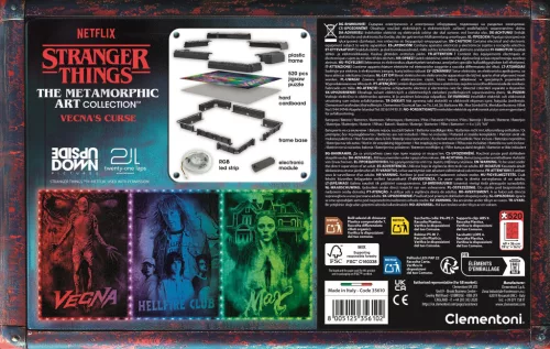 Clementoni Stranger Things Vecna's Curse 520 db-os puzzle LED-es keretben 
