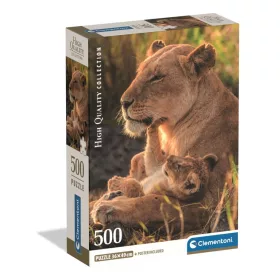 Clementoni Oroszlán Feline Love 500 db-os Compact puzzle
