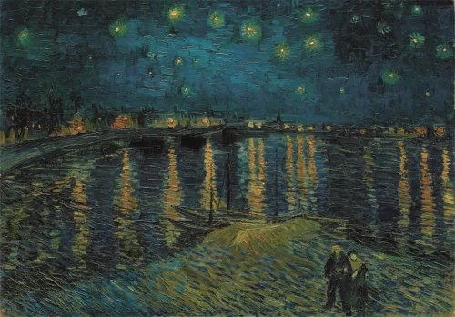 Clementoni Művészet Starry Night Over the Rhône 1000 db-os Compact puzzle