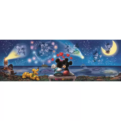 Clementoni Disney Mickey, Minnie Romantic 1000 db-os panorama Compact puzzle