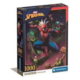   Clementoni Pókember Web of Enemies 1000 db-os Compact puzzle