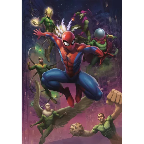 Clementoni Pókember Web of Enemies 1000 db-os Compact puzzle