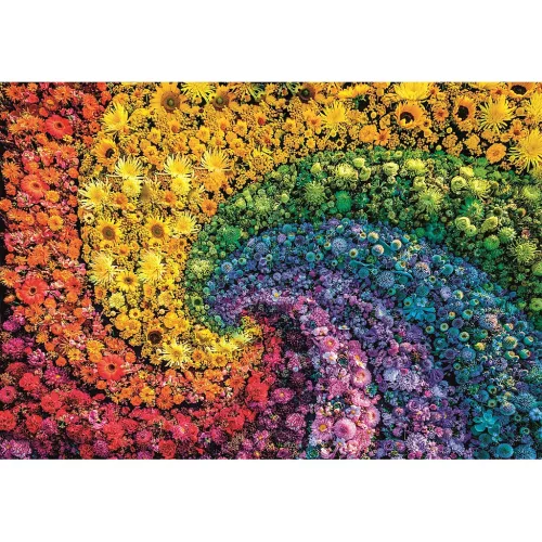 Clementoni Színes virágok Whirl 1000 db-os Compact puzzle