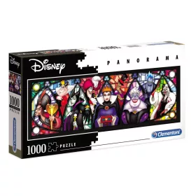   Clementoni Disney Gonoszok Stained Glass 1000 db-os panorama puzzle