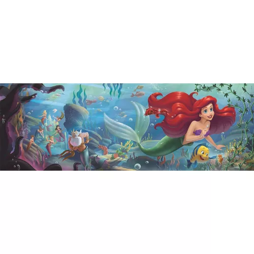 Disney Hercegnők Ariel 1000 db-os panorama Compact puzzle Clementoni
