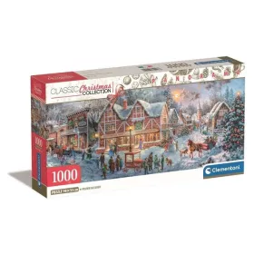   Karácsonyi falu Getting Ready 1000 db-os panorama puzzle Clementoni