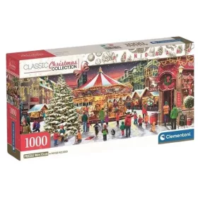   Karácsonyi falu Village 1000 db-os panorama puzzle Clementoni