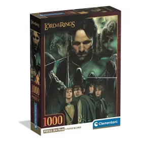   Clementoni A Gyűrűk Ura Aragorn & Hobbits 1000 db-os Compact puzzle 