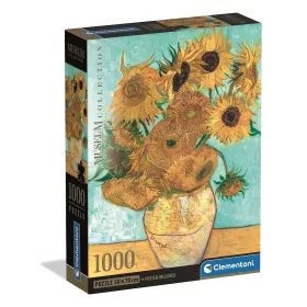 Clementoni Művészet Sunflowers 1000 db-os Compact puzzle 