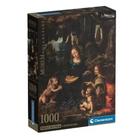   Clementoni Művészet Sziklás Madonna Da Vinci 1000 db-os Compact puzzle 