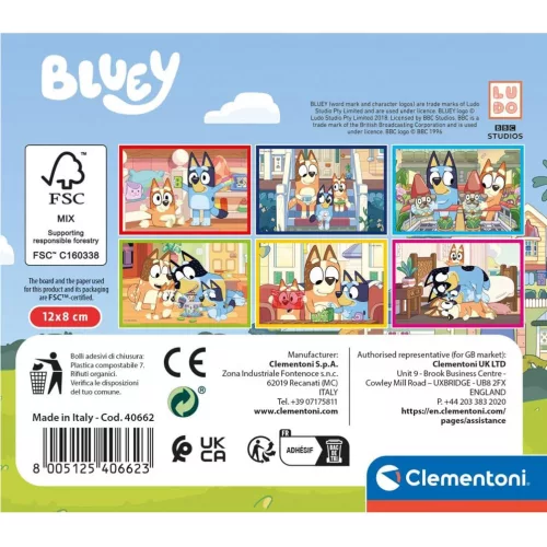 Clementoni Bluey Play All Day mesekocka 6 db-os