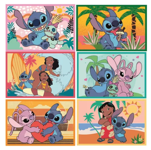 Disney Lilo és Stitch, A csillagkutya Smile mesekocka 6 db-os Clementoni