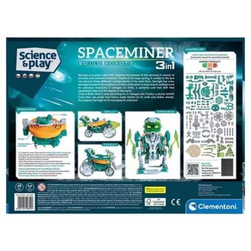 Clementoni Robot Spaceminer 3 az 1-ben építőjáték