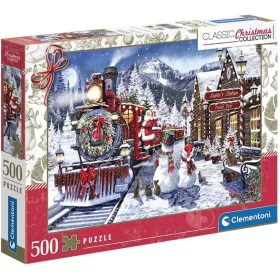 Clementoni Karácsonyi Train Station 500 db-os puzzle 