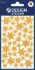 Matrica, 2 ív, 76x120 mm, AVERY ZWECKFORM, "Z-Design No.52225", arany csillagok