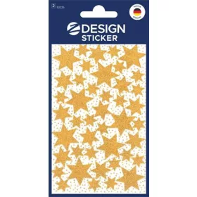   Matrica, 2 ív, 76x120 mm, AVERY ZWECKFORM, "Z-Design No.52225", arany csillagok