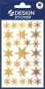 Matrica,  1 ív, 76x120 mm, AVERY ZWECKFORM, "Z-Design No.52252", arany csillagok