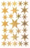 Matrica,  1 ív, 76x120 mm, AVERY ZWECKFORM, "Z-Design No.52252", arany csillagok